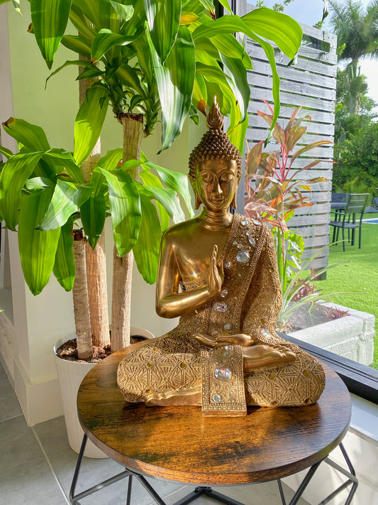 Tabletop Gold Buddha Sculpture - Expo Home Decor