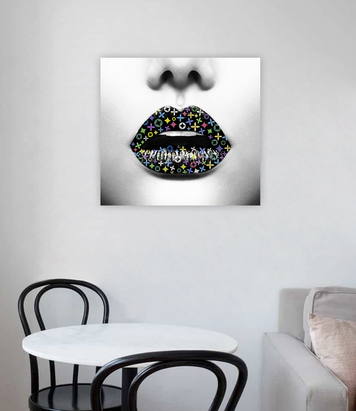 Luxury Lips Glass Wall Art 40"x40" - Expo Home Decor
