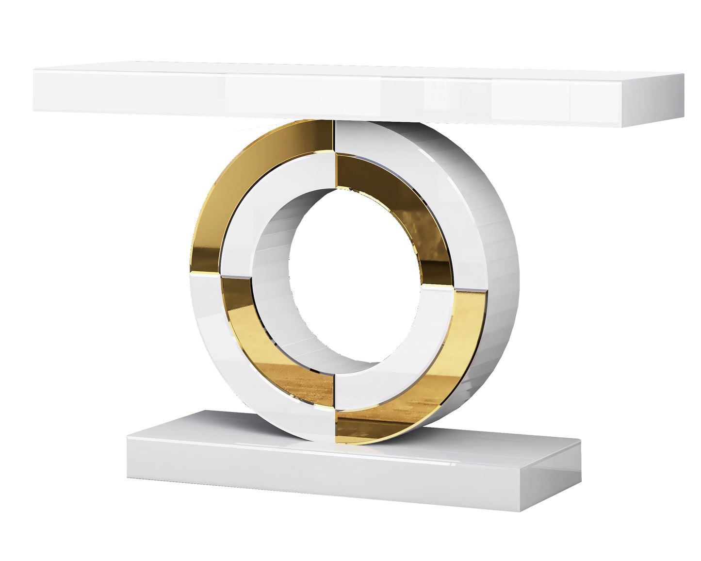 White & Gold Mirror Console Table - Expo Home Decor