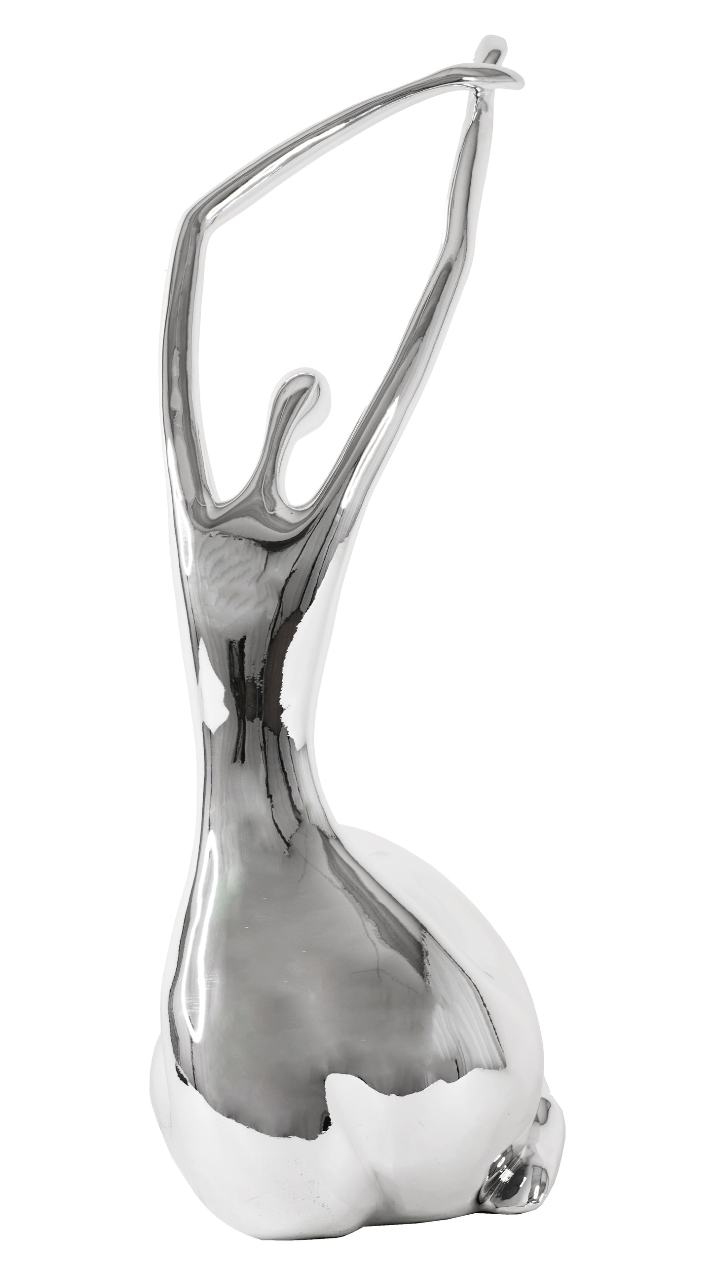 Sitting Hands Up Woman Sculpture