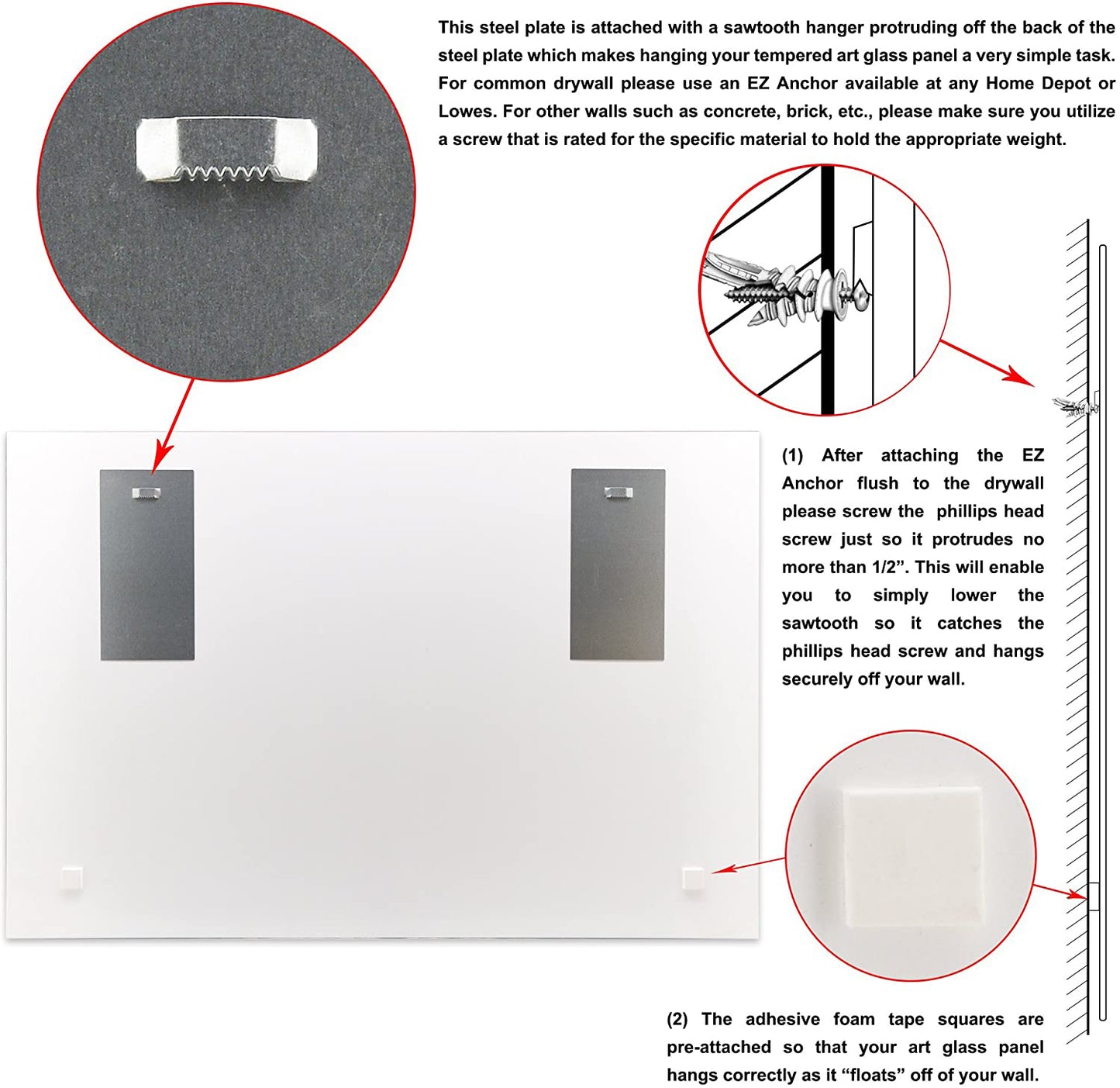 Black Horse Glass Wall Art 48"x32" - Expo Home Decor