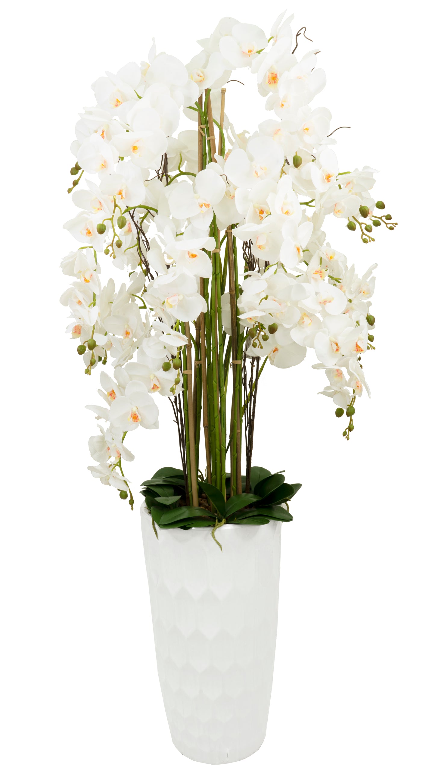 Orchid Honeycomb Round Floor Vase Arrangement Decor