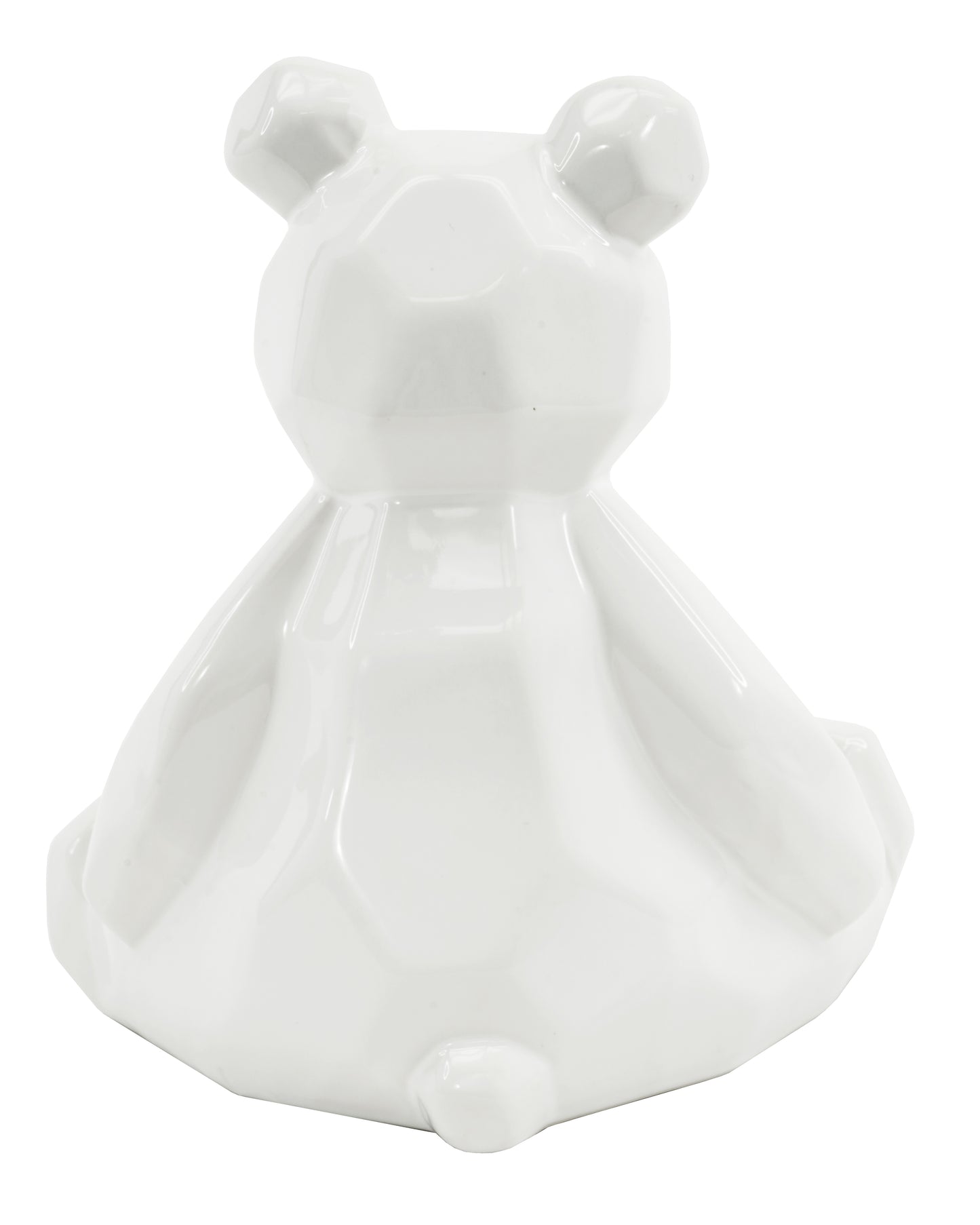 Ceramic Sitting Bear Sculpture