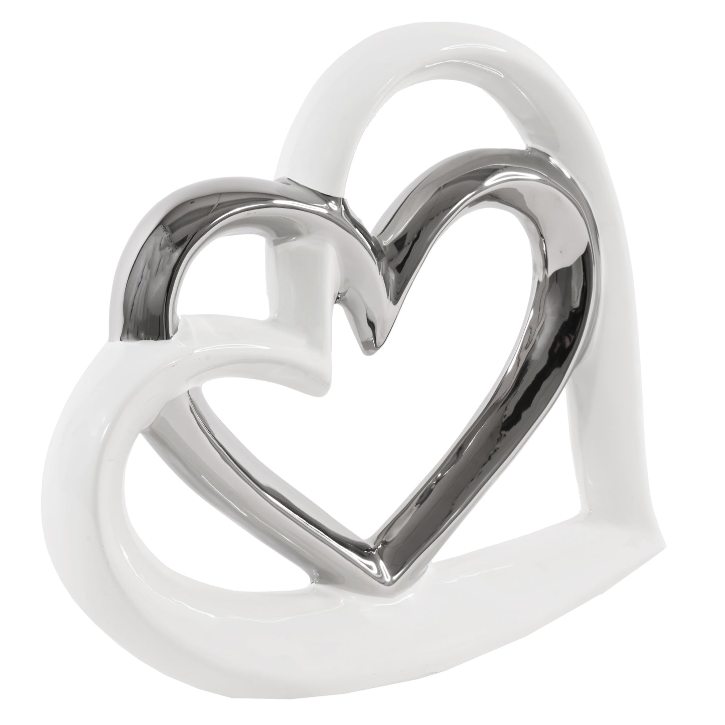Double Hearts Tabletop Sculpture