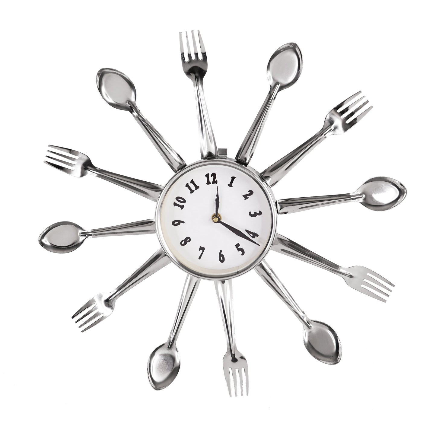 Stainless Steel Utensil Wall Clock 15" - Expo Home Decor