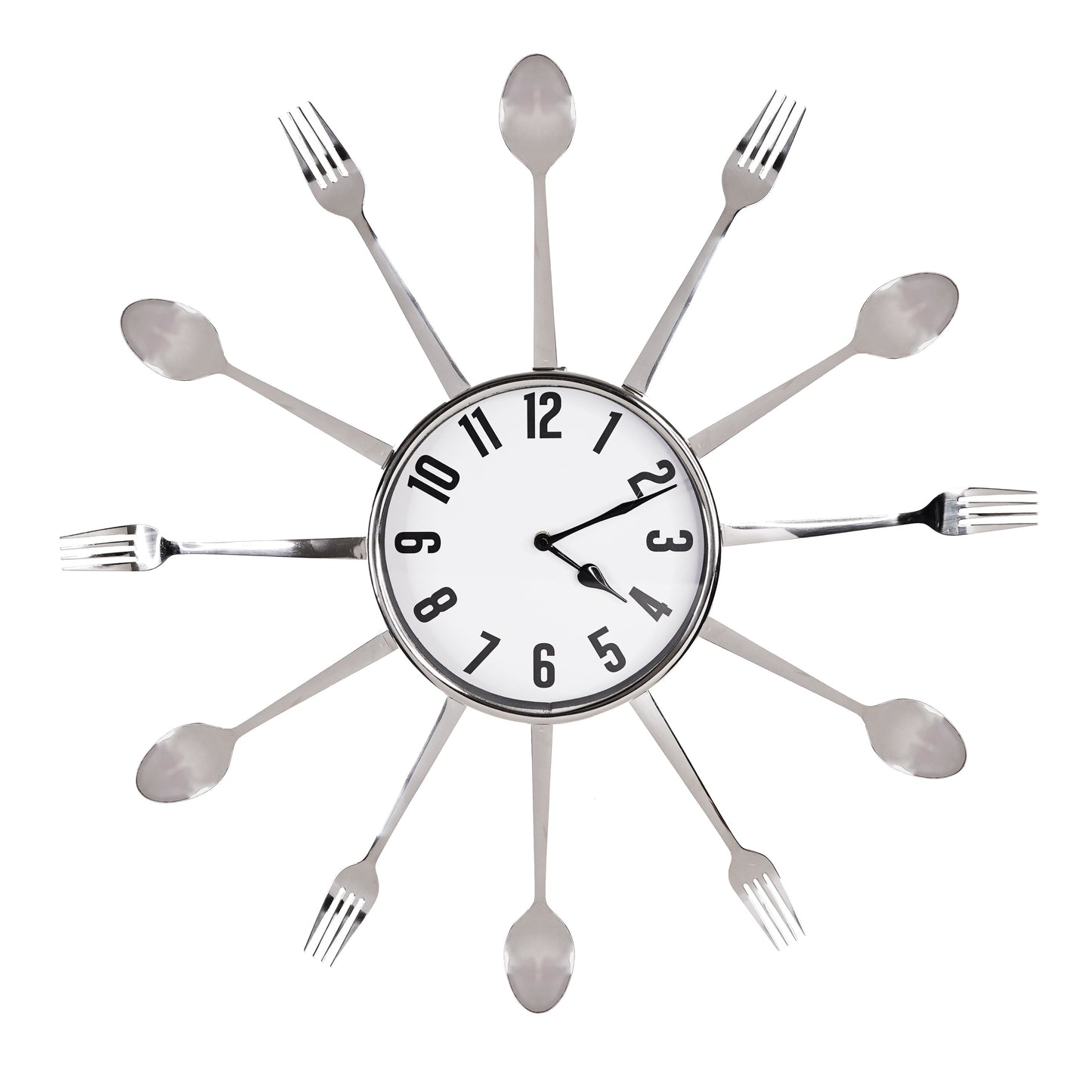 Stainless Steel Utensil Wall Clock 22" - Expo Home Decor