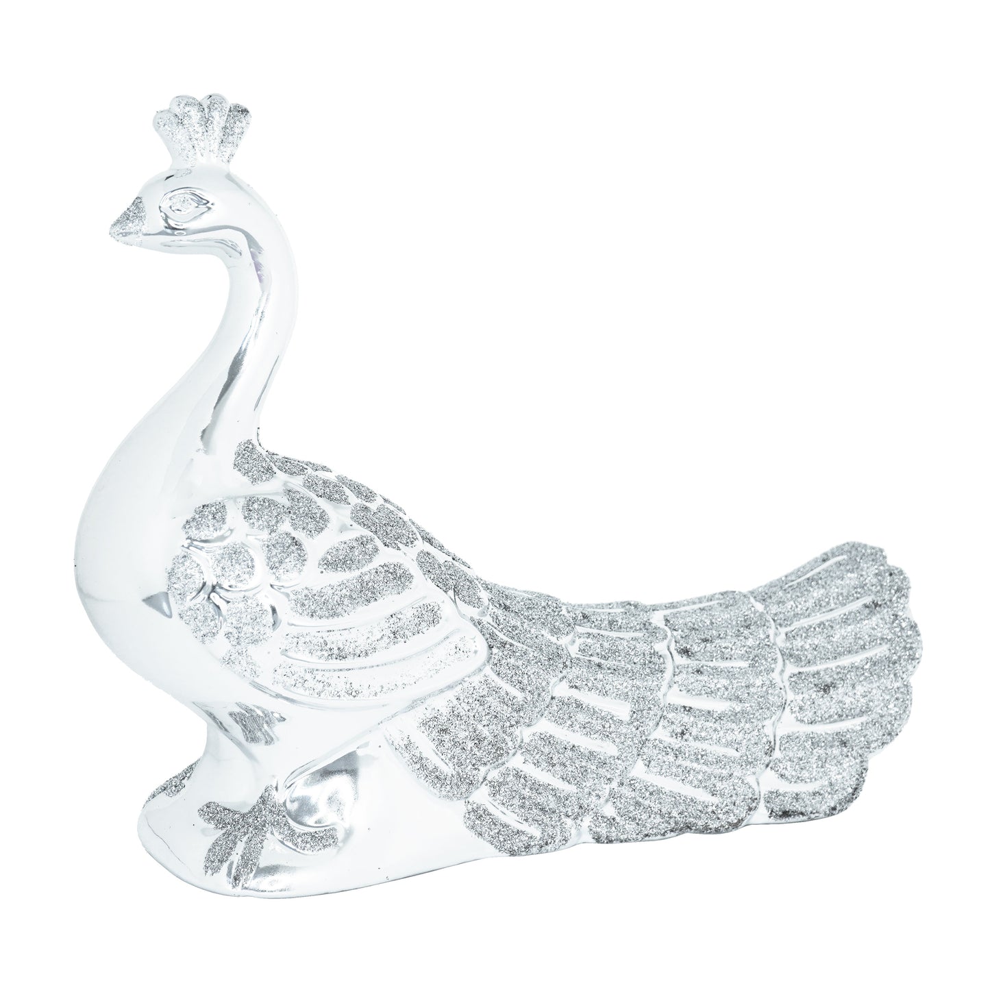 Ceramic Silver Peacock - Expo Home Decor