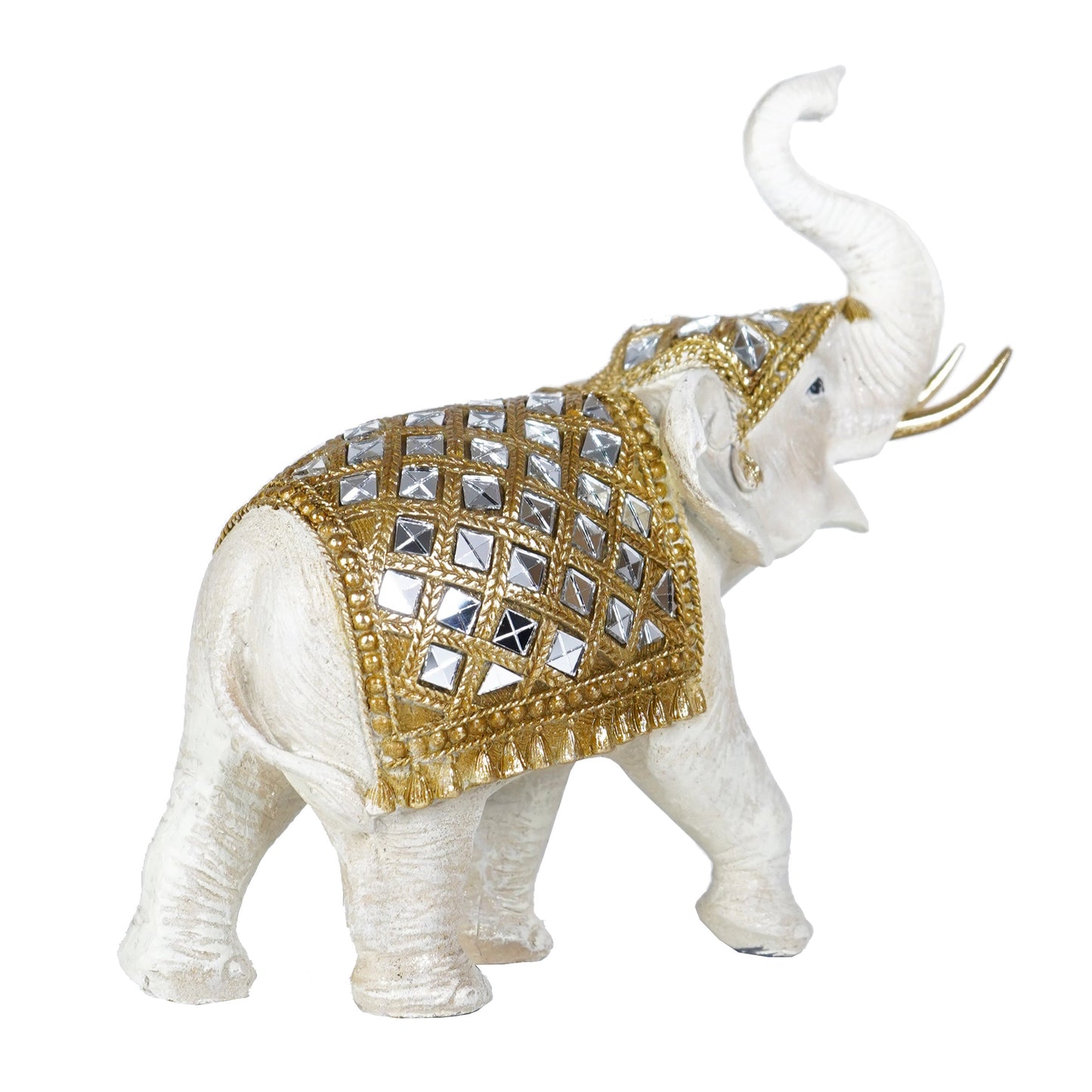 9" White/Gold Elephant Decor - Expo Home Decor