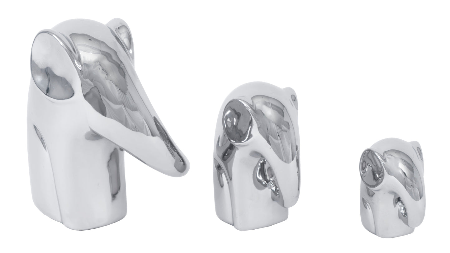 3pc Elephant Ceramic Sculptures - Expo Home Decor