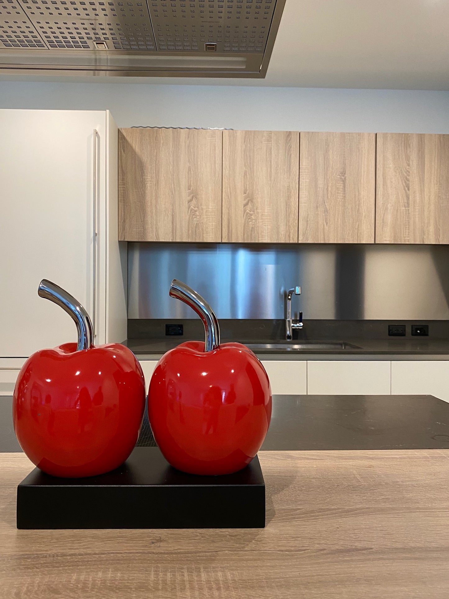 Double Ceramic Red Apples