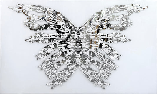 Butterfly Acrylic Inlay Glass Wall Art 60"x36"