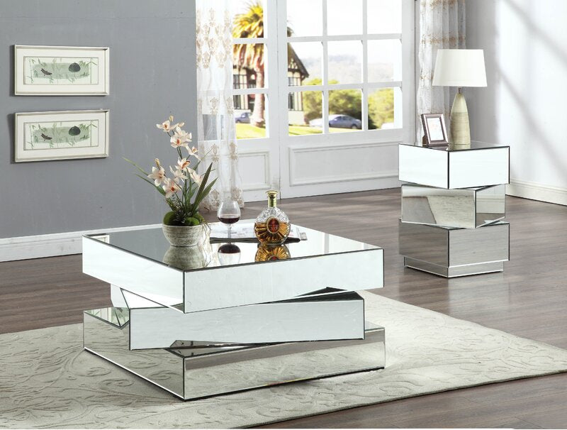 Stacked Mirror Coffee Table - Expo Home Decor