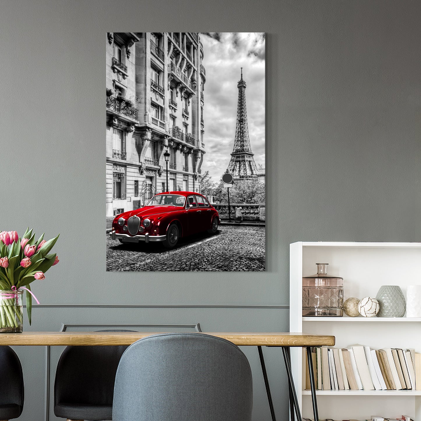 Paris City Glass Wall Art 24"x36"