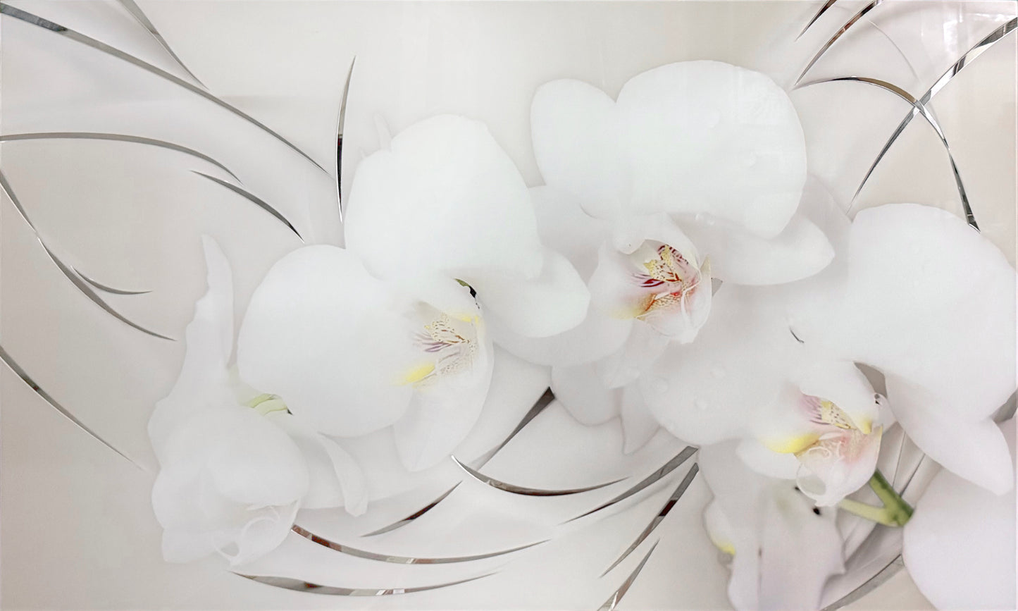 Orchid Acrylic Inlay Glass Wall Art 60"x36"