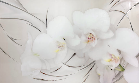 Orchid Acrylic Inlay Glass Wall Art 60"x36"