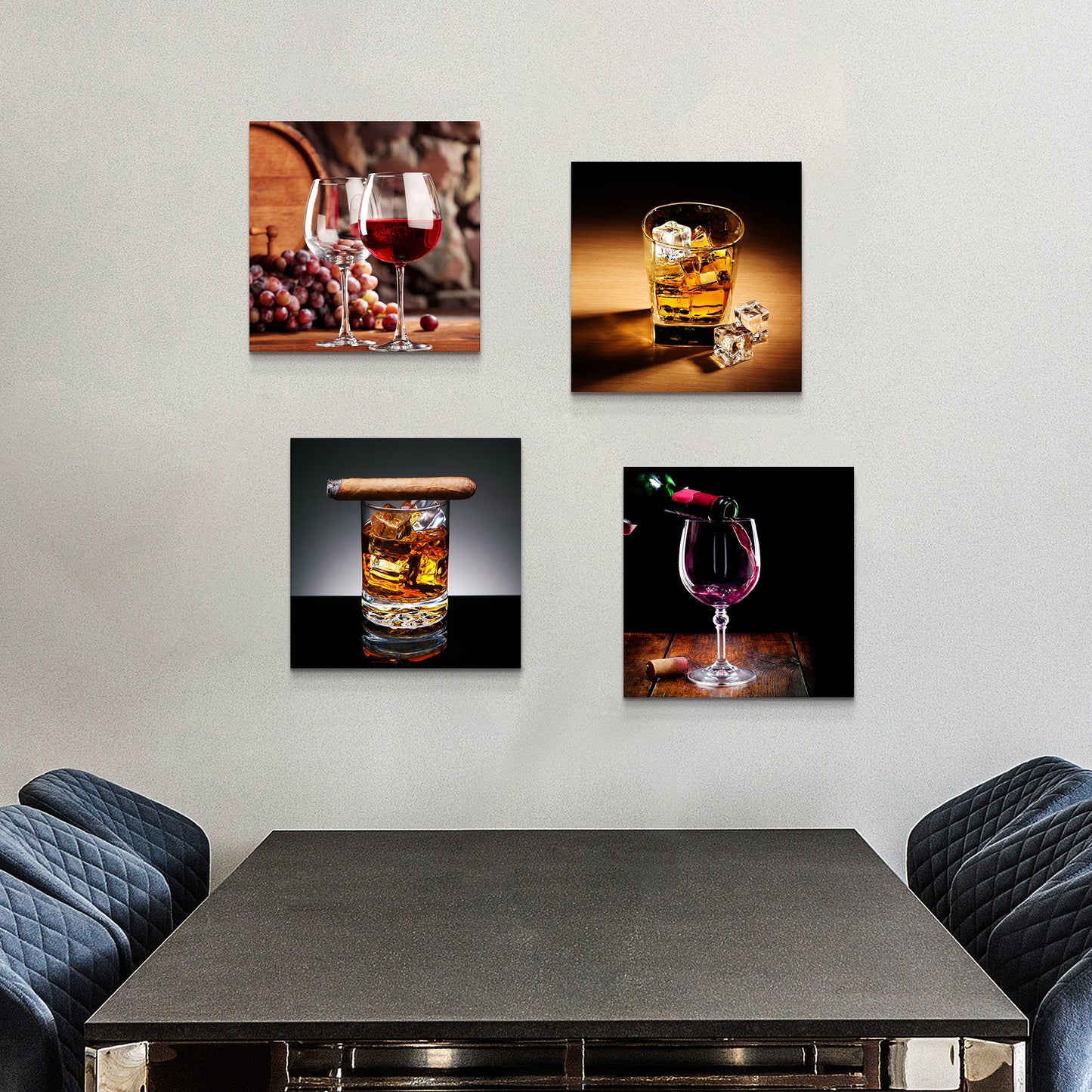 Pouring Wine Glass Wall Art 24x24