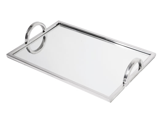 Mirror & Stainless Steel Tabletop Tray - Expo Home Decor