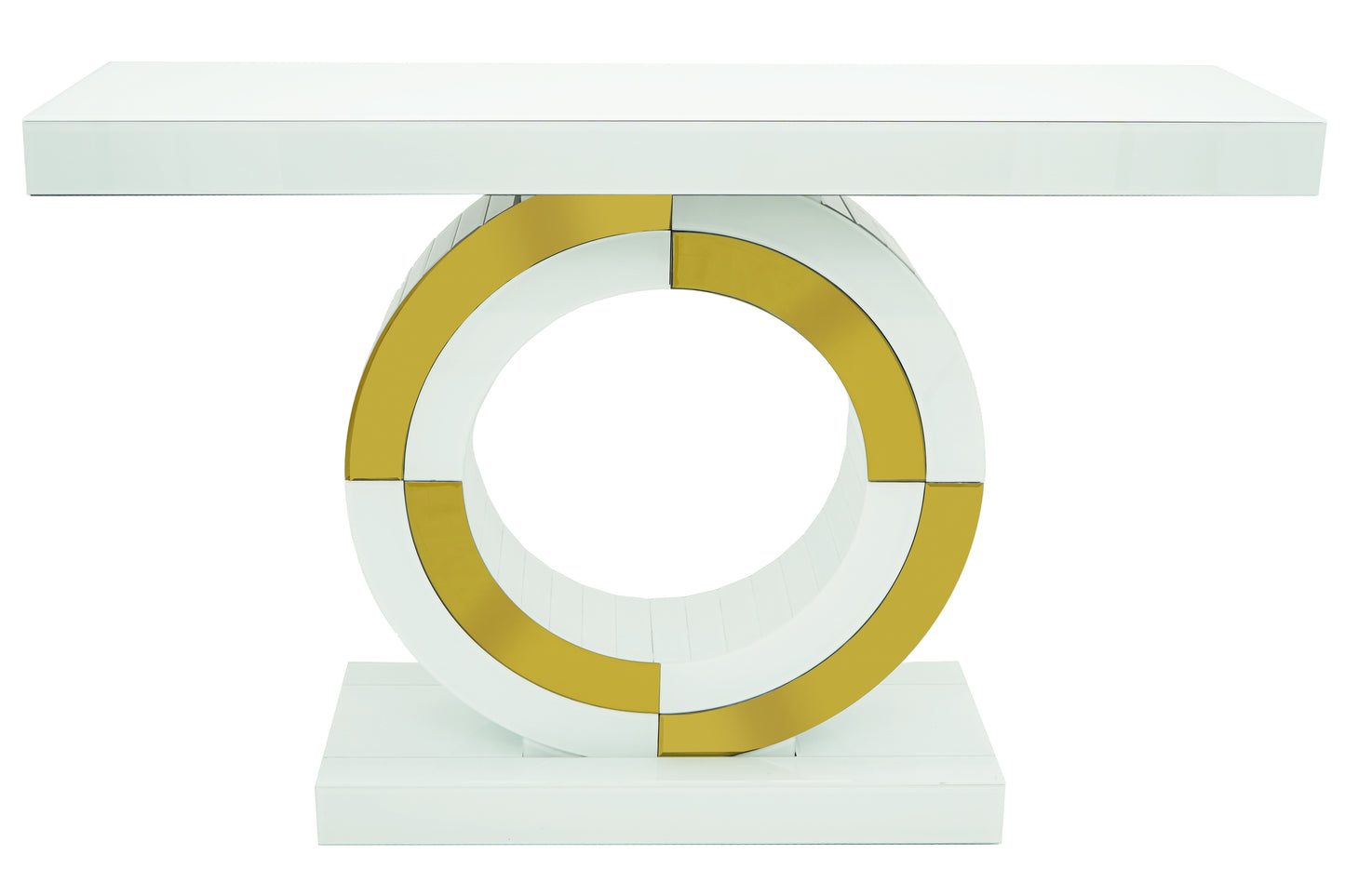 White & Gold Mirror Console Table - Expo Home Decor
