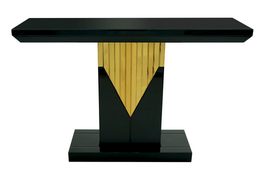 Black & Gold Mirror Console Table - Expo Home Decor