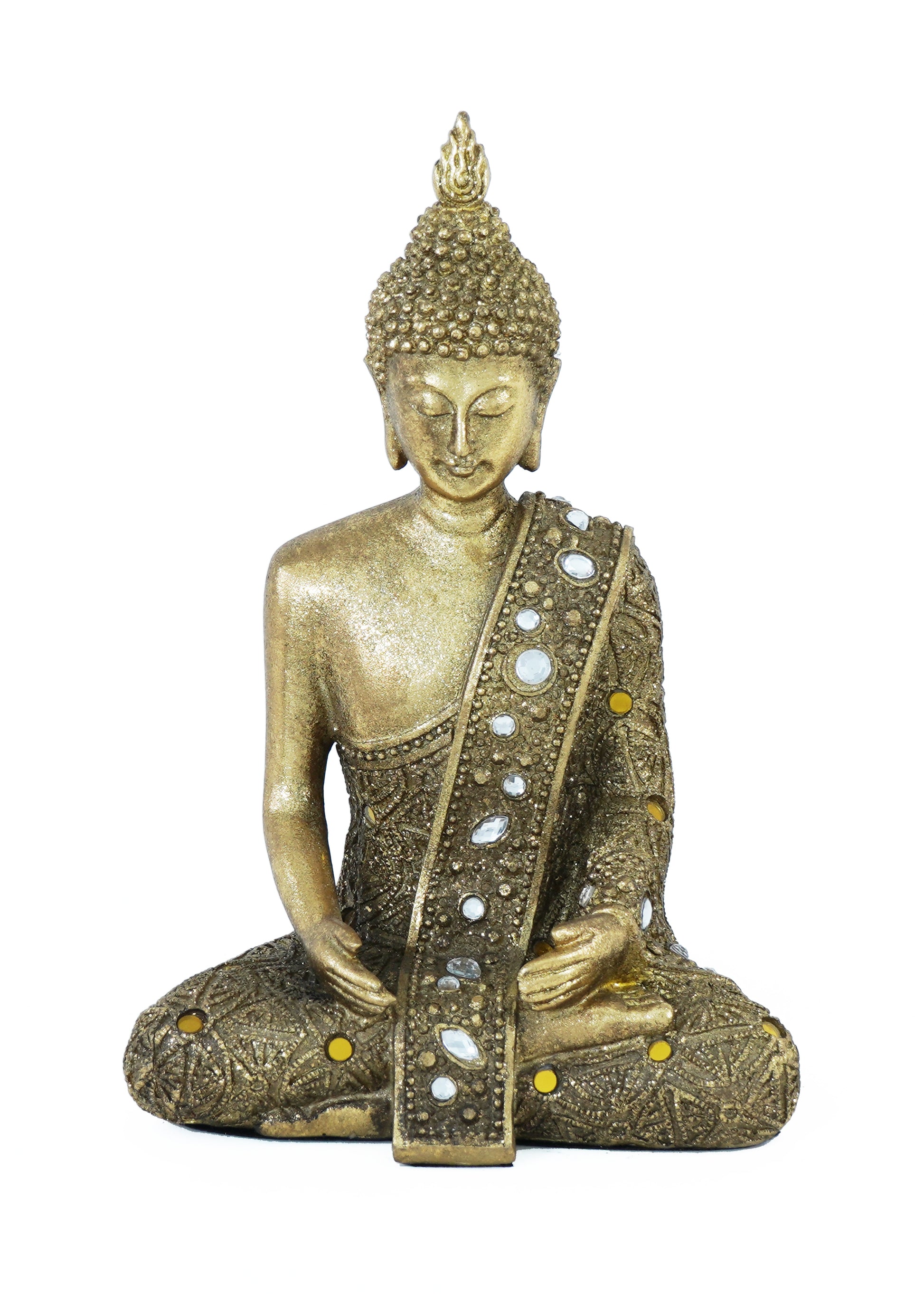 Gold Sitting Buddha Sculpture - Expo Home Decor