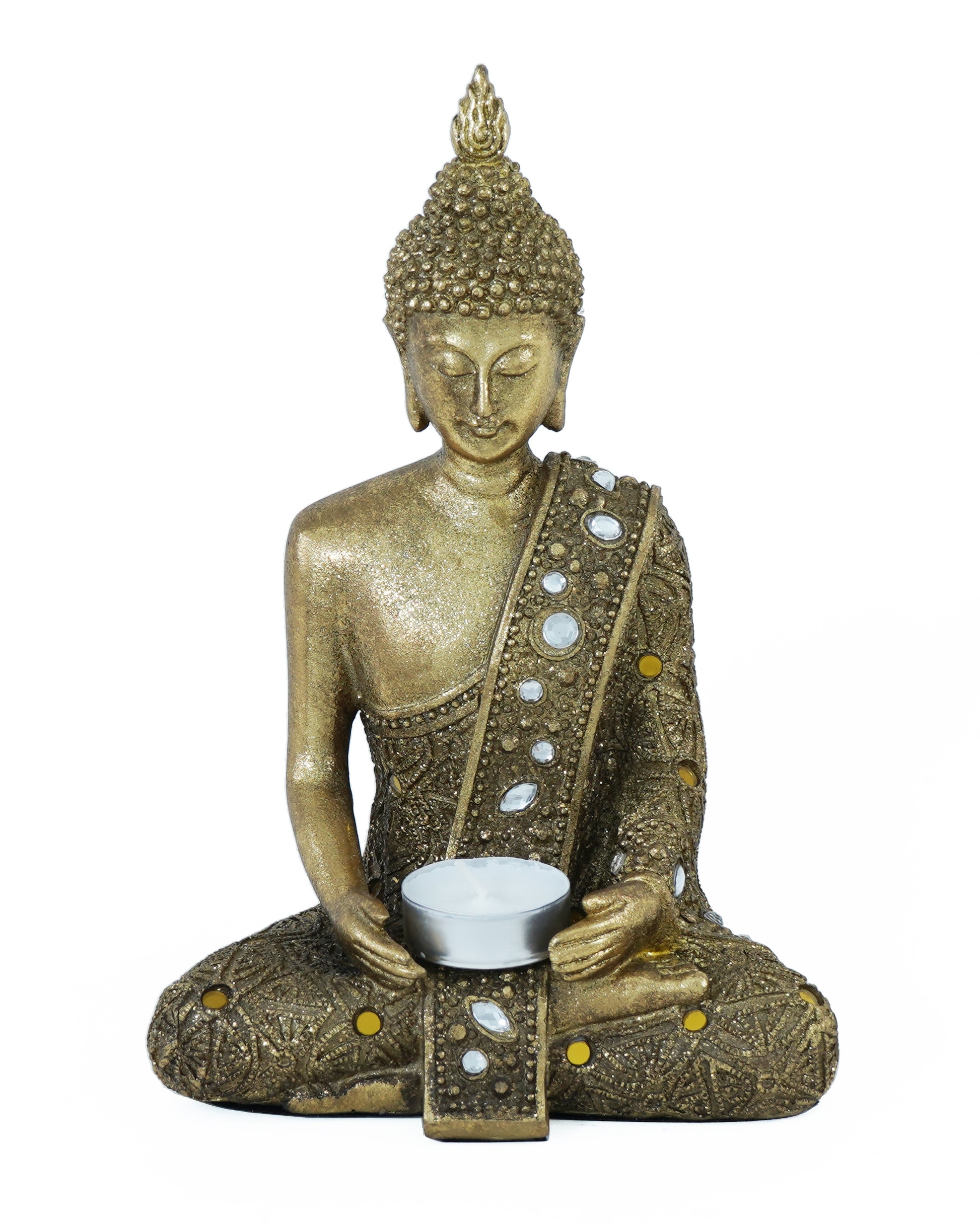 Gold Sitting Buddha Sculpture - Expo Home Decor