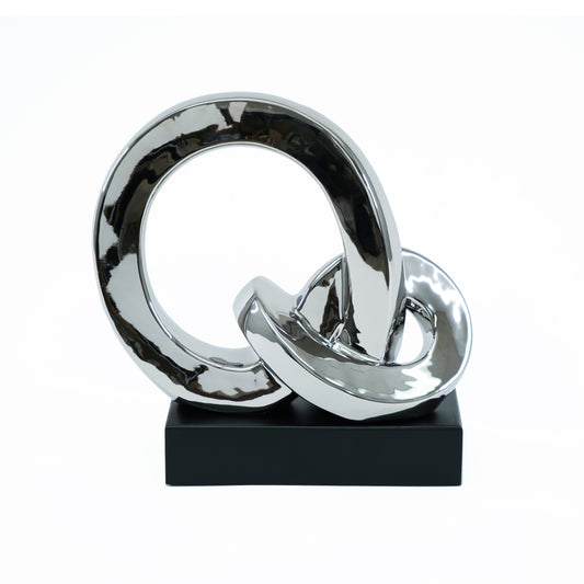 Ceramic Knot Sculpture on Base - Expo Home Decor