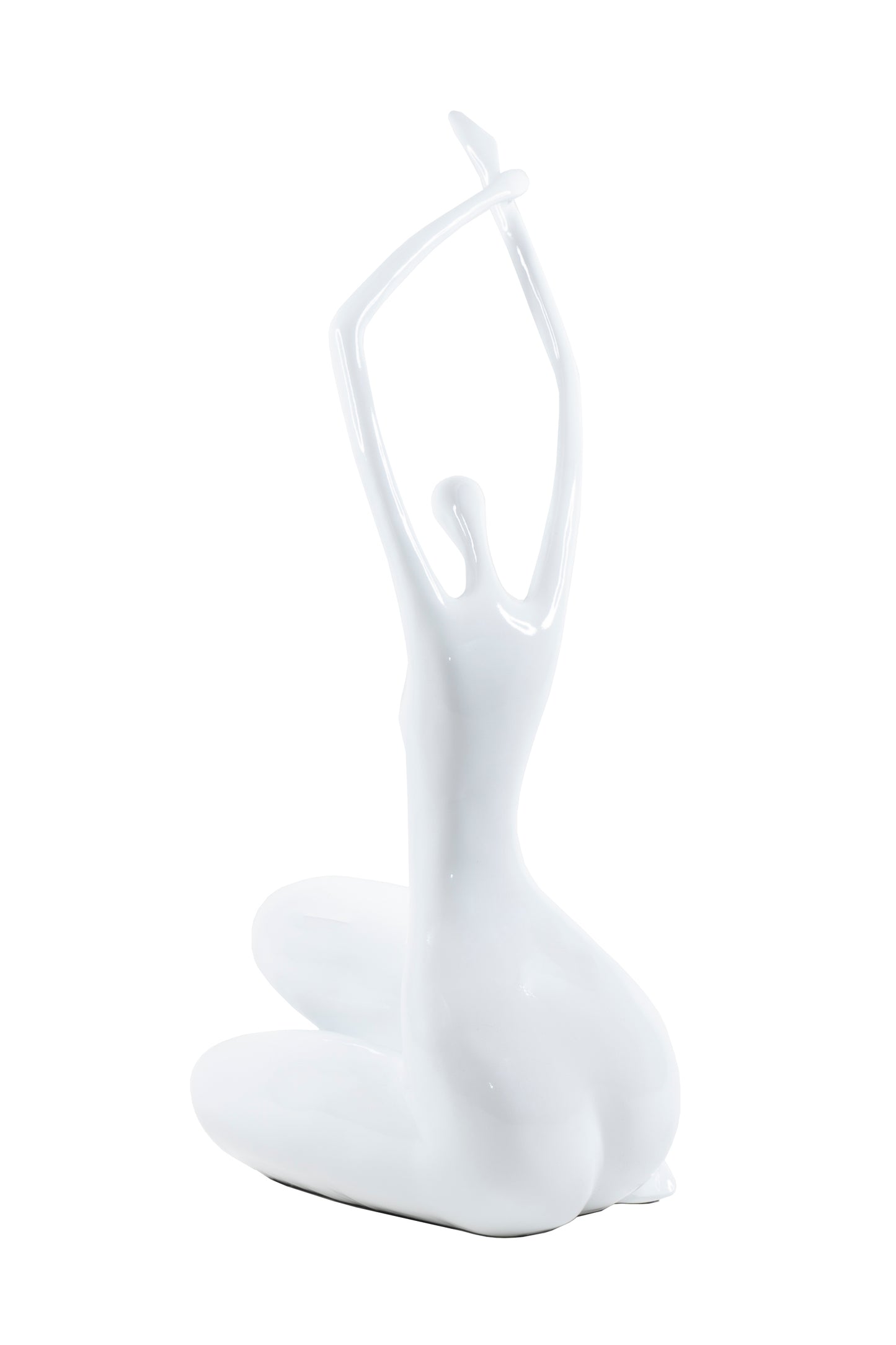 Sitting Hands Up Woman Sculpture - Expo Home Decor