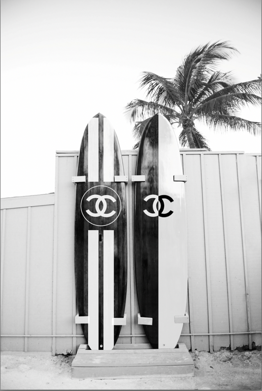 Luxury Surfboards Glass Wall Art 48"x32" - Expo Home Decor