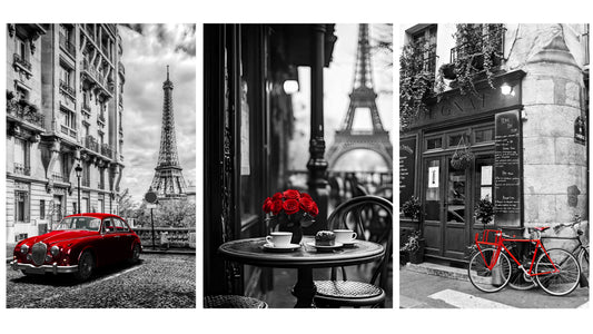 Paris City Glass Wall Art 24"x36"