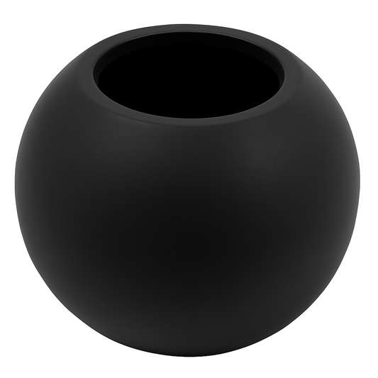 Matte Black Globe Floor Vase Planter