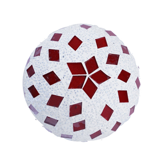 Mosaic Red Decorative Orb - Expo Home Decor