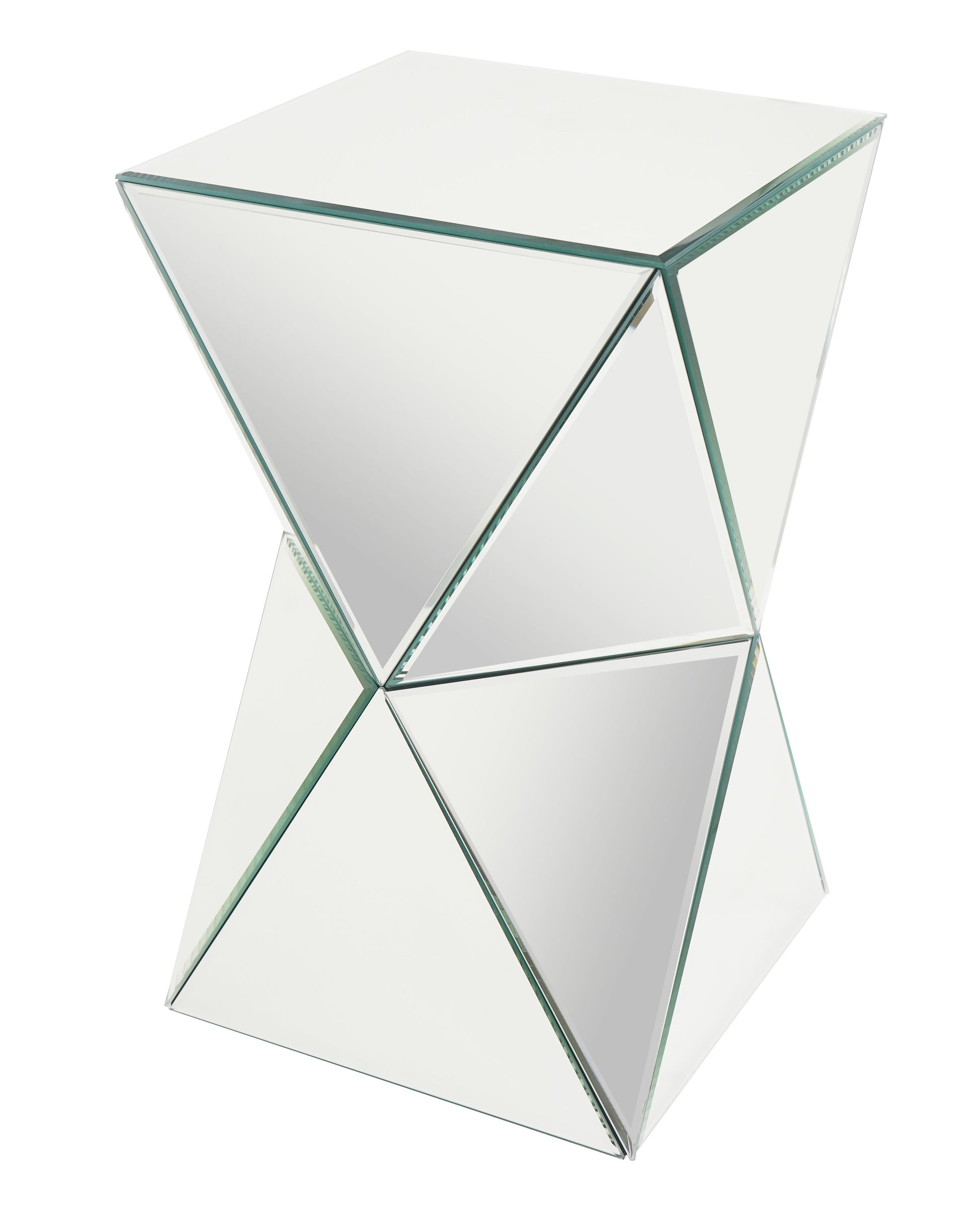 Glass Mirror Pedestal Table 20" - Expo Home Decor