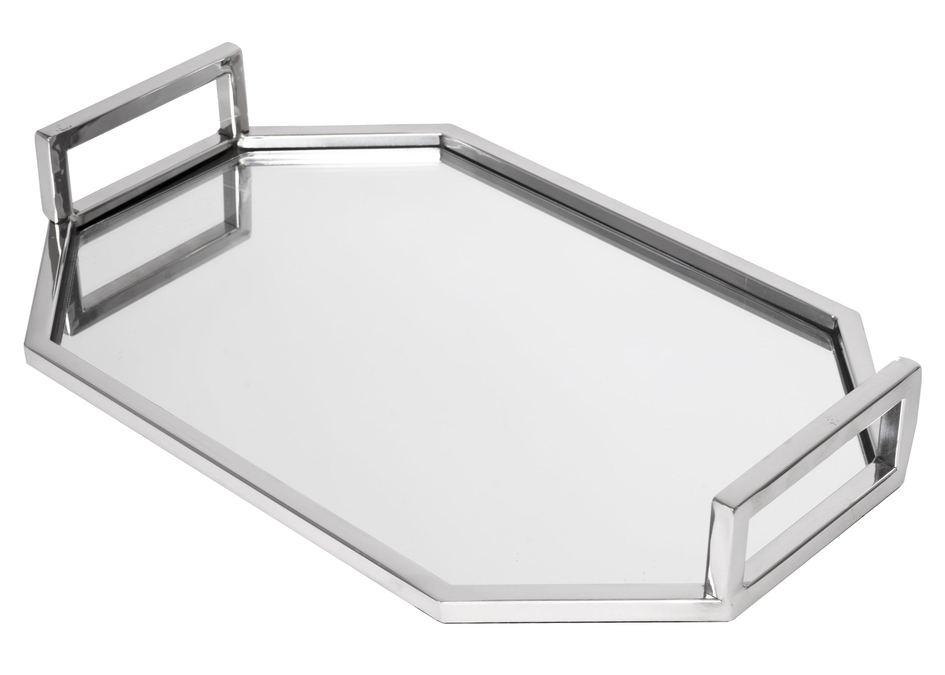 Mirror & Stainless Steel Accent Tray - Expo Home Decor