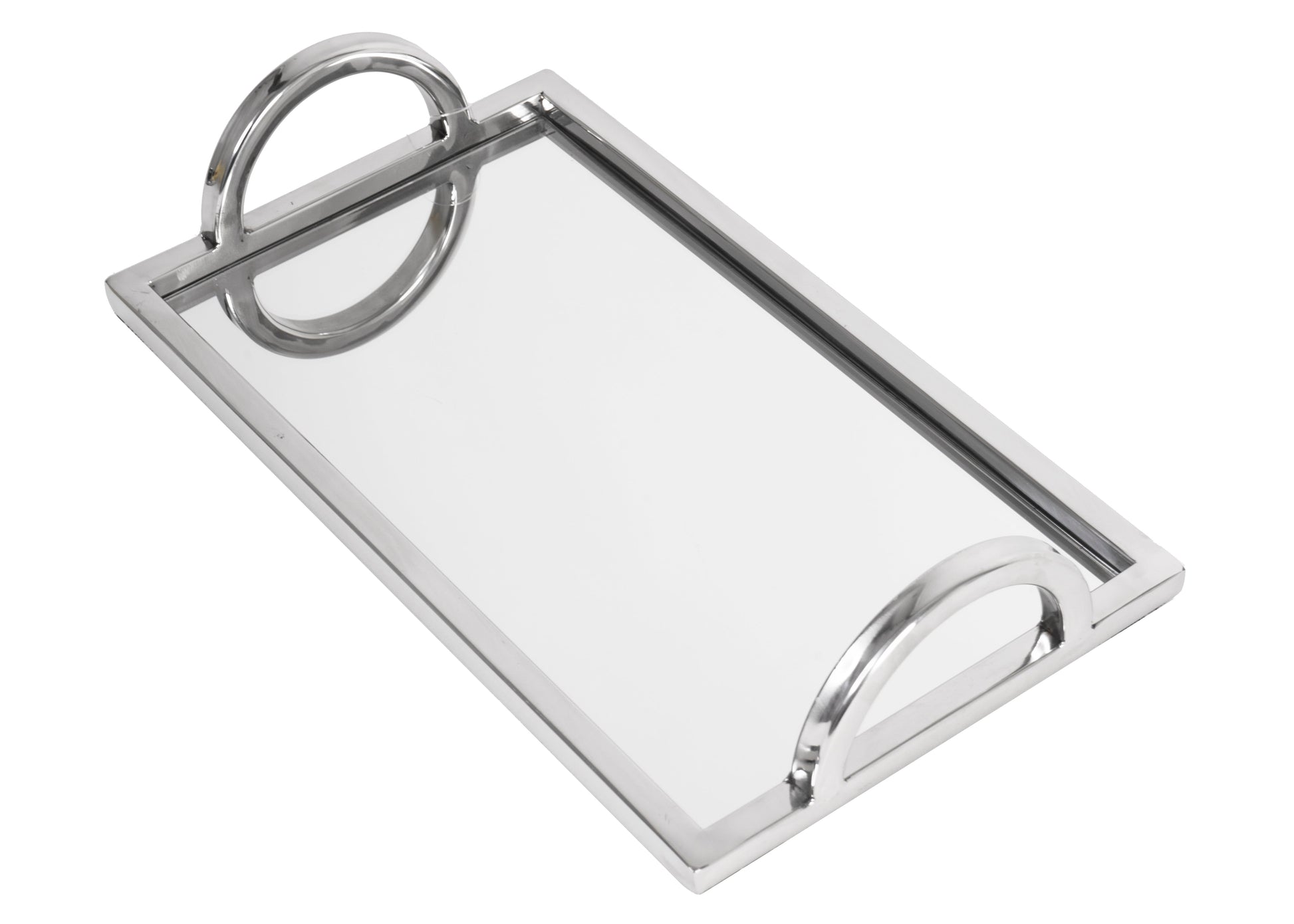 Mirror & Stainless Steel Tabletop Tray - Expo Home Decor