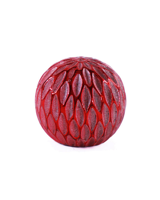 Red Ceramic Decorative Orb - Expo Home Decor