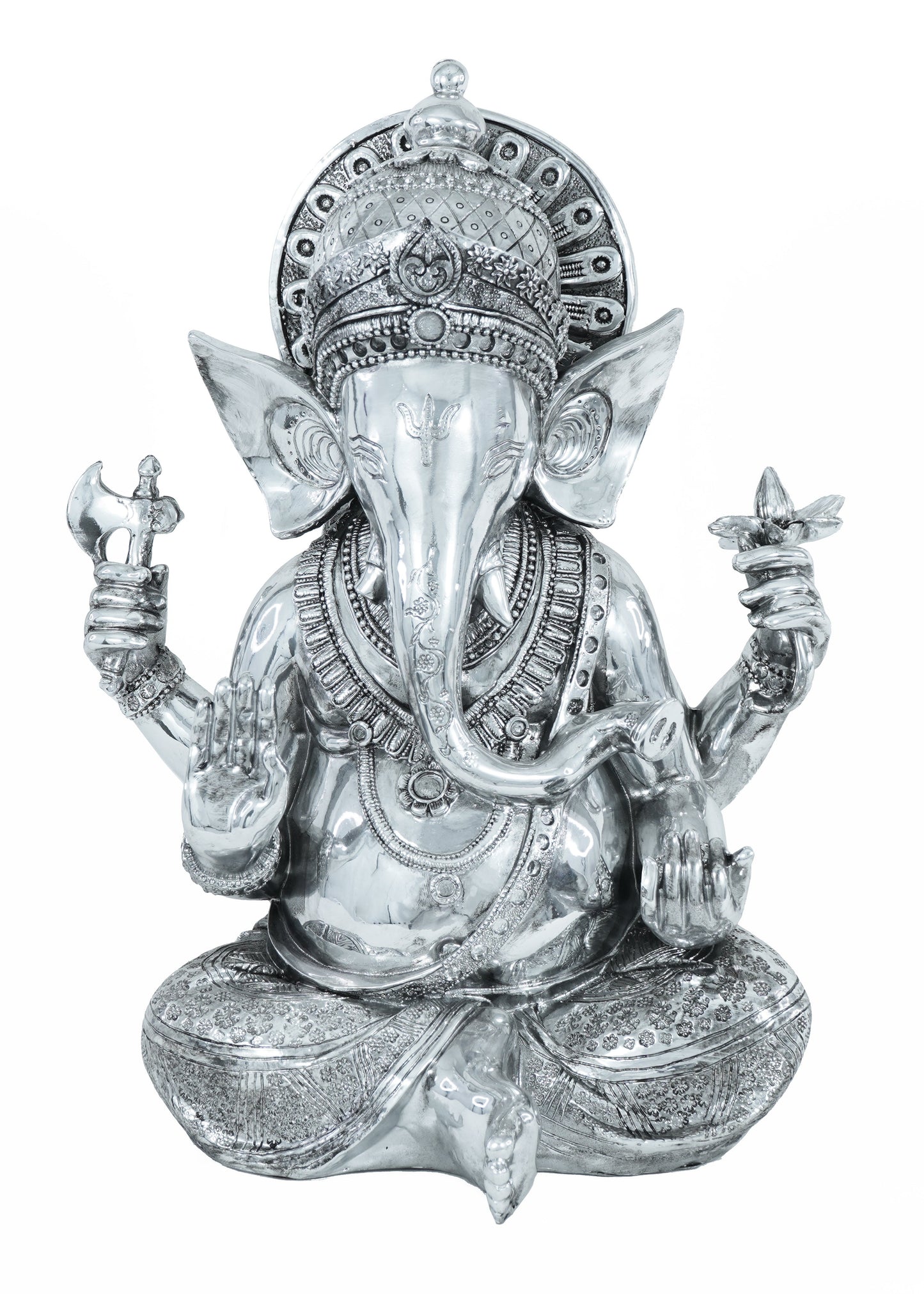 Ganesh Silver Tabletop Sculpture - Expo Home Decor
