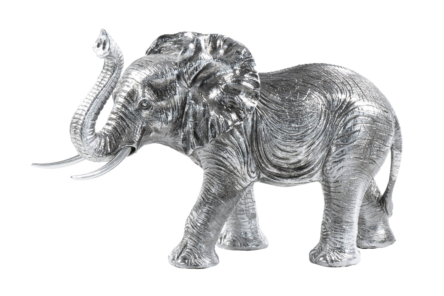 Elephant w/ Trunk Raised Sculpture - Expo Home Decor