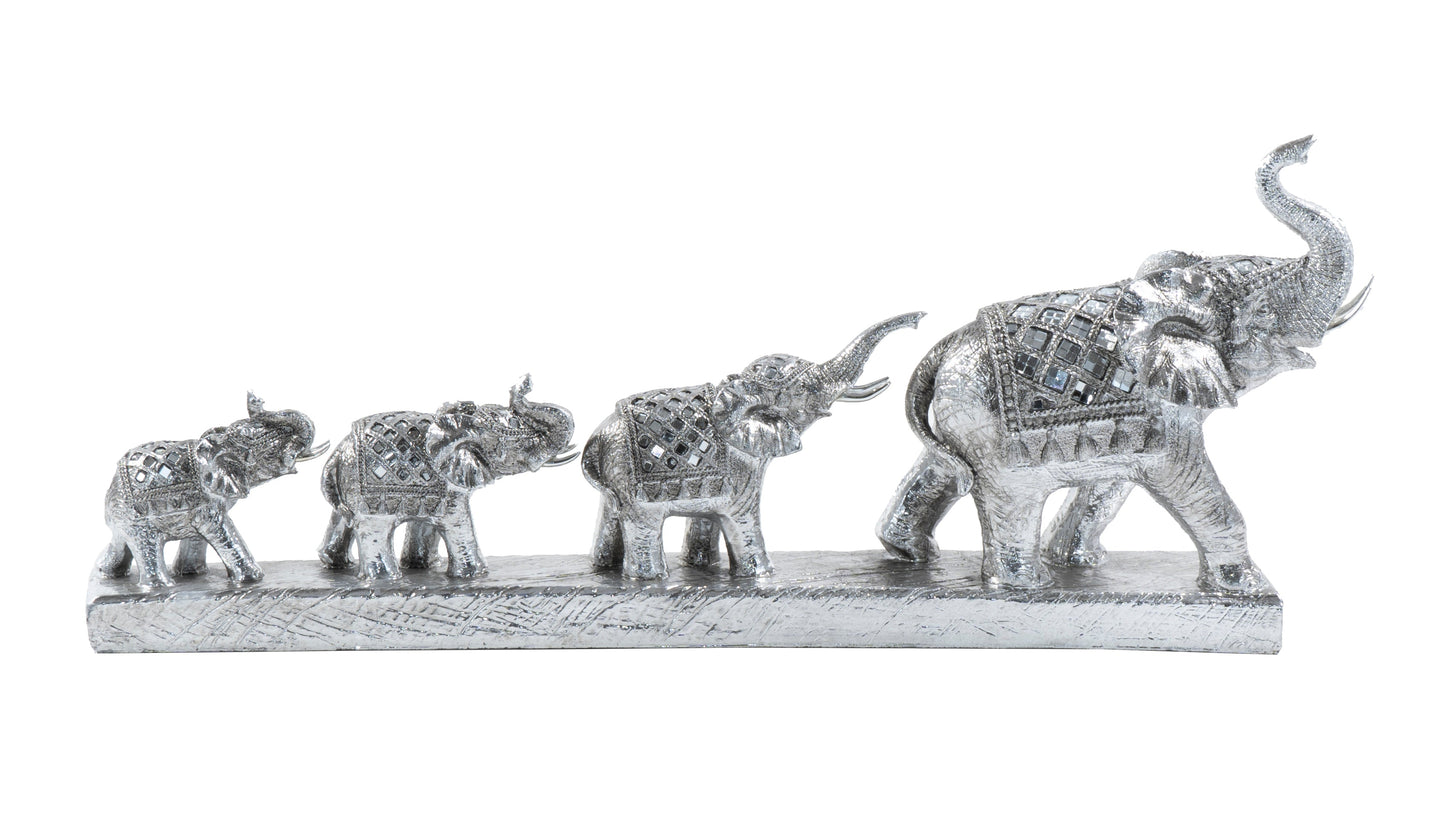 Elephant Family in a row Sculpture - Expo Home Decor