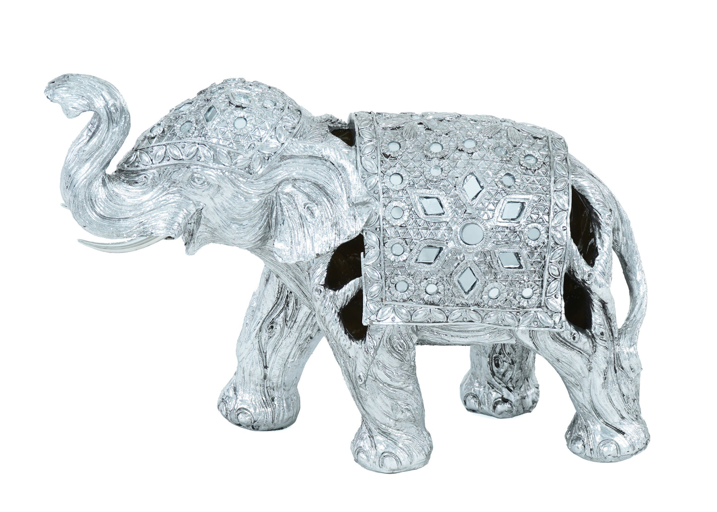 Silver Tabletop Elephant Sculpture - Expo Home Decor