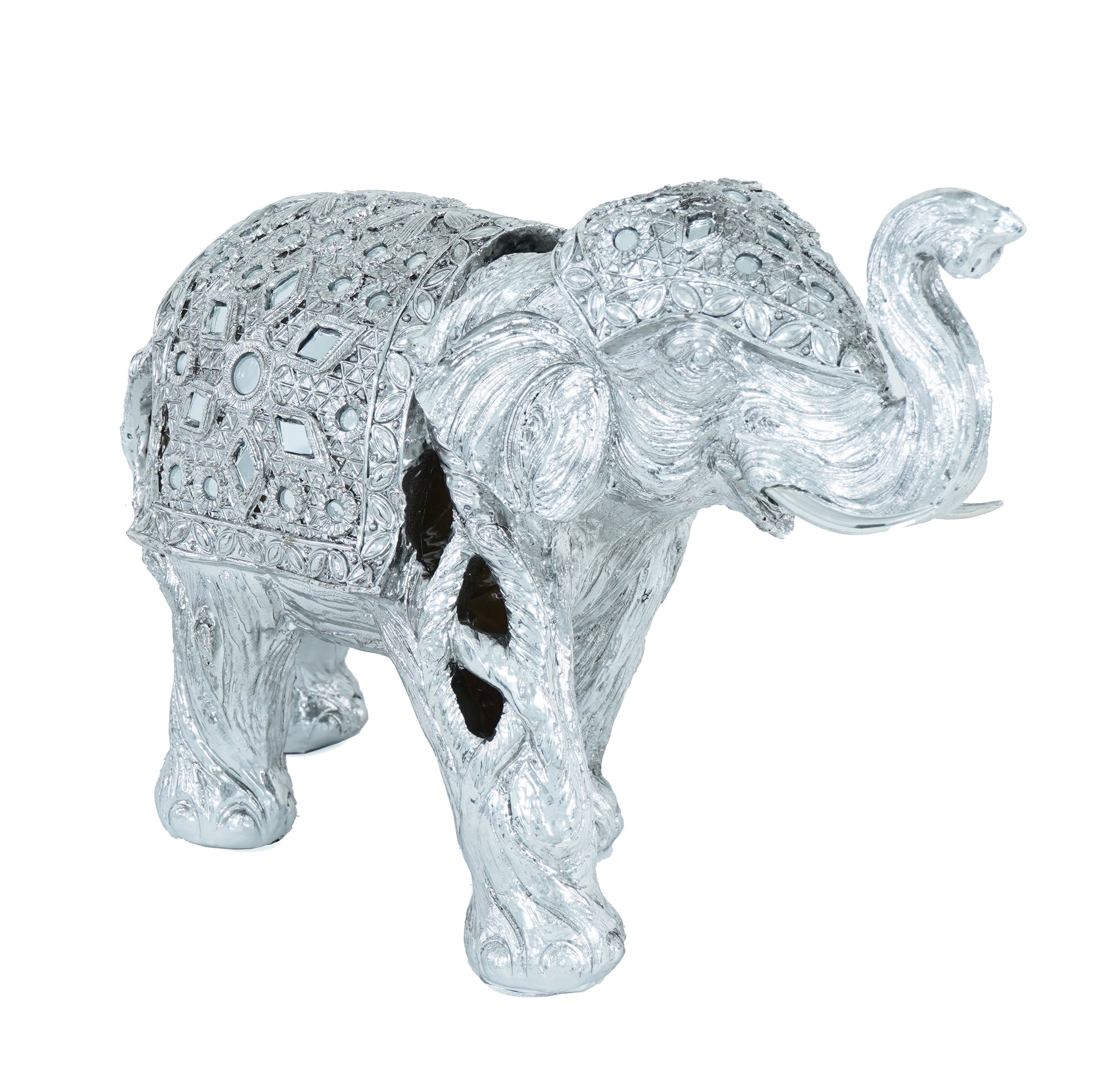 Silver Tabletop Elephant Sculpture - Expo Home Decor