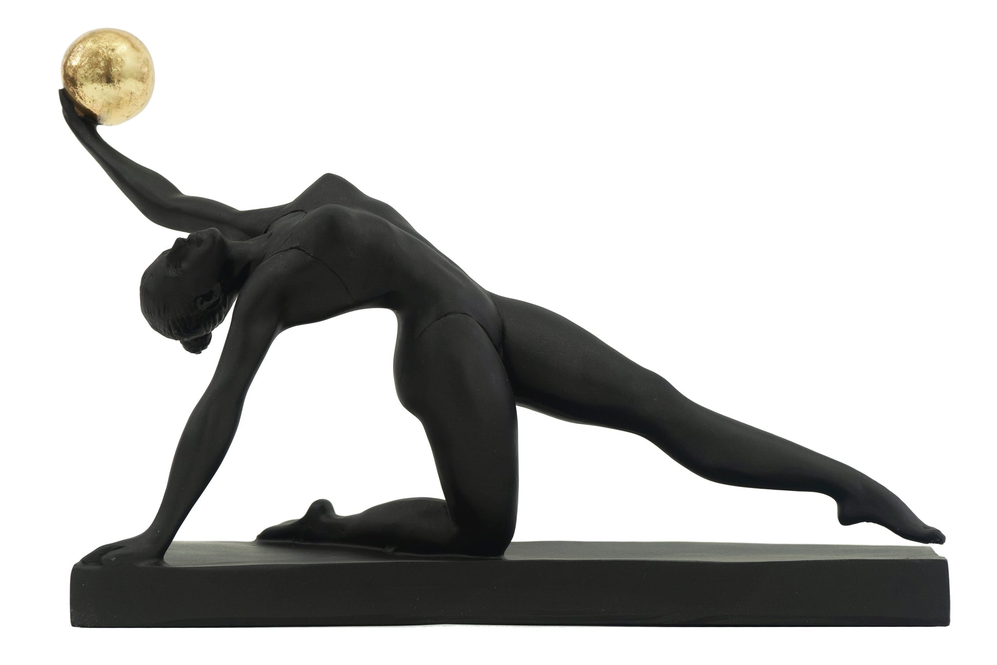 Sports Woman Black Sculpture - Expo Home Decor