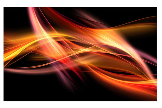 Abstract Orange Glass Wall Art 60"x36" - Expo Home Decor