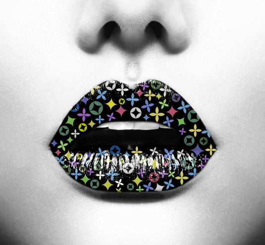 Luxury Lips Glass Wall Art 40"x40" - Expo Home Decor