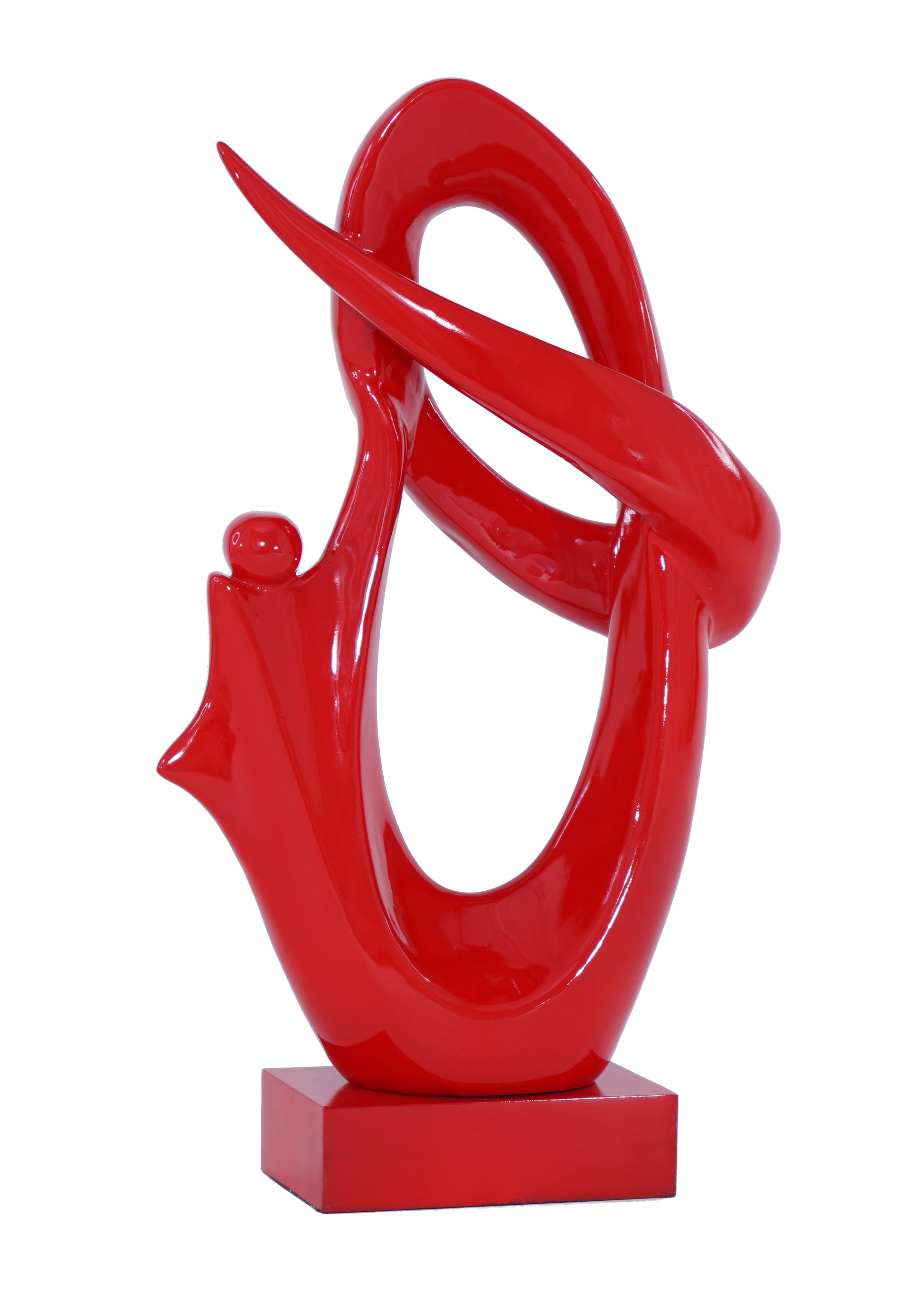 Red Wrapped Up Abstract Sculpture - Expo Home Decor
